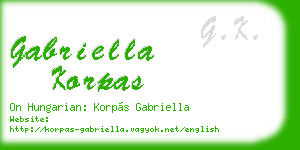 gabriella korpas business card